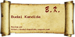 Budai Kandida névjegykártya